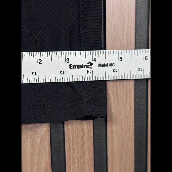 New Free People Pants Large Womens Black Cropped Ribbed Wonderland Leggings - Picture 6 of 11